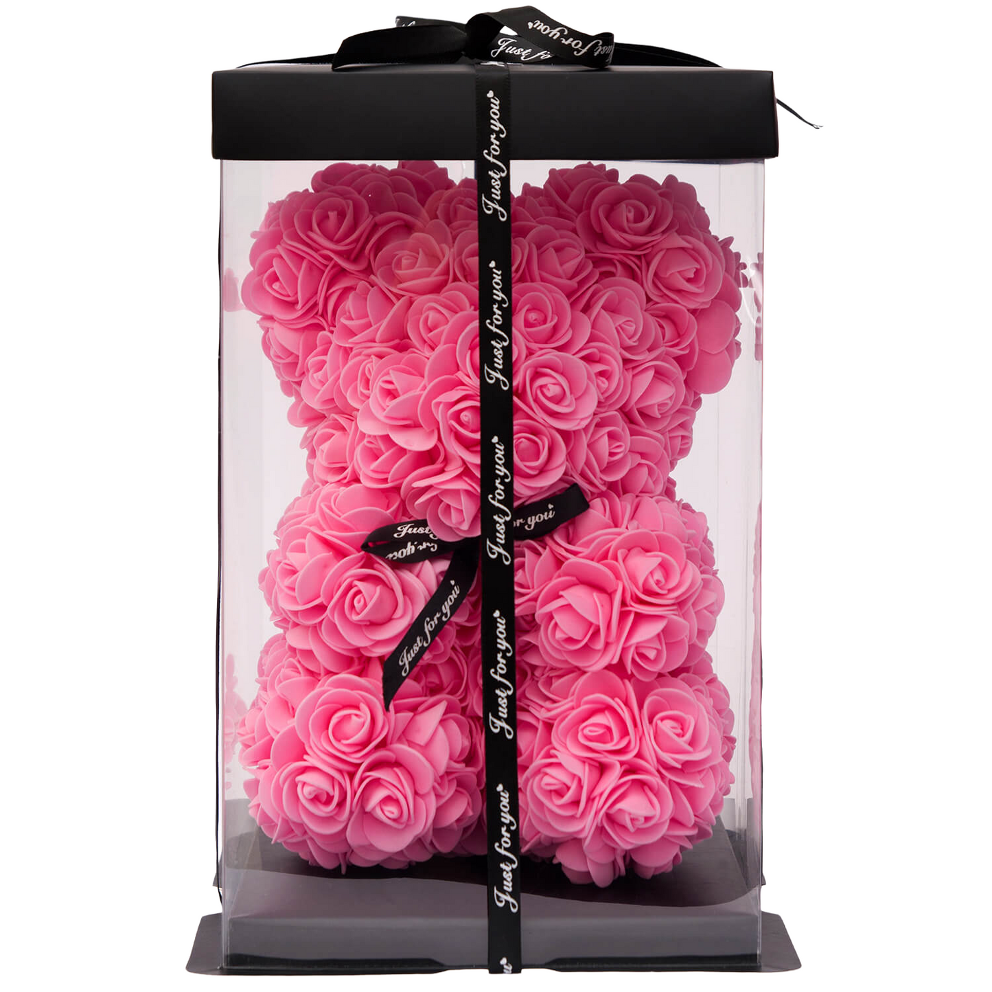 Pink bear of roses