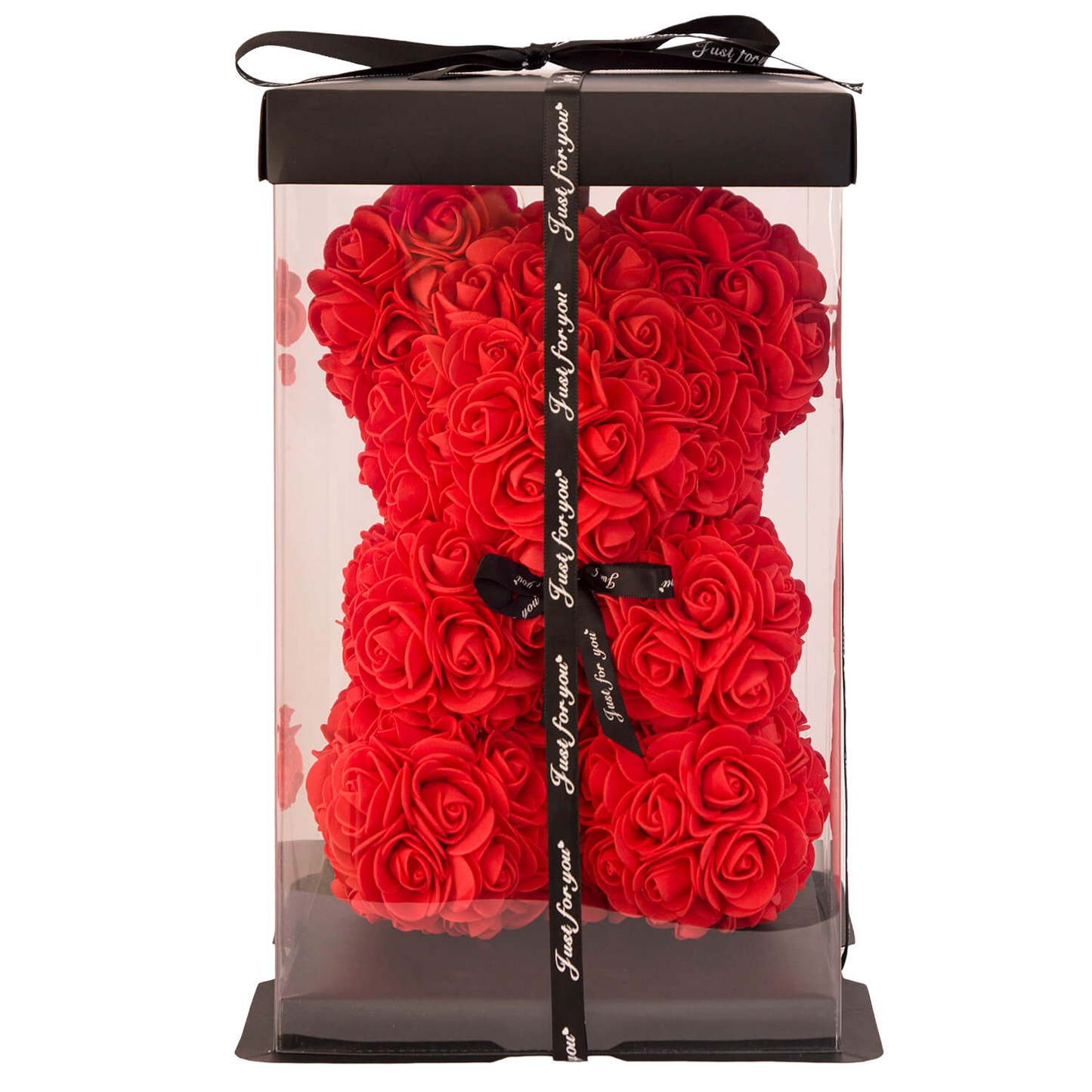 Red bear of roses