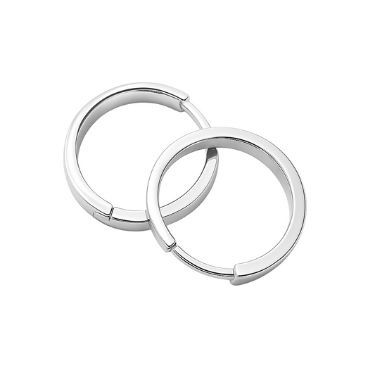 Sterling Silver Classic Hoop Earrings – Minimalist Everyday Hoops